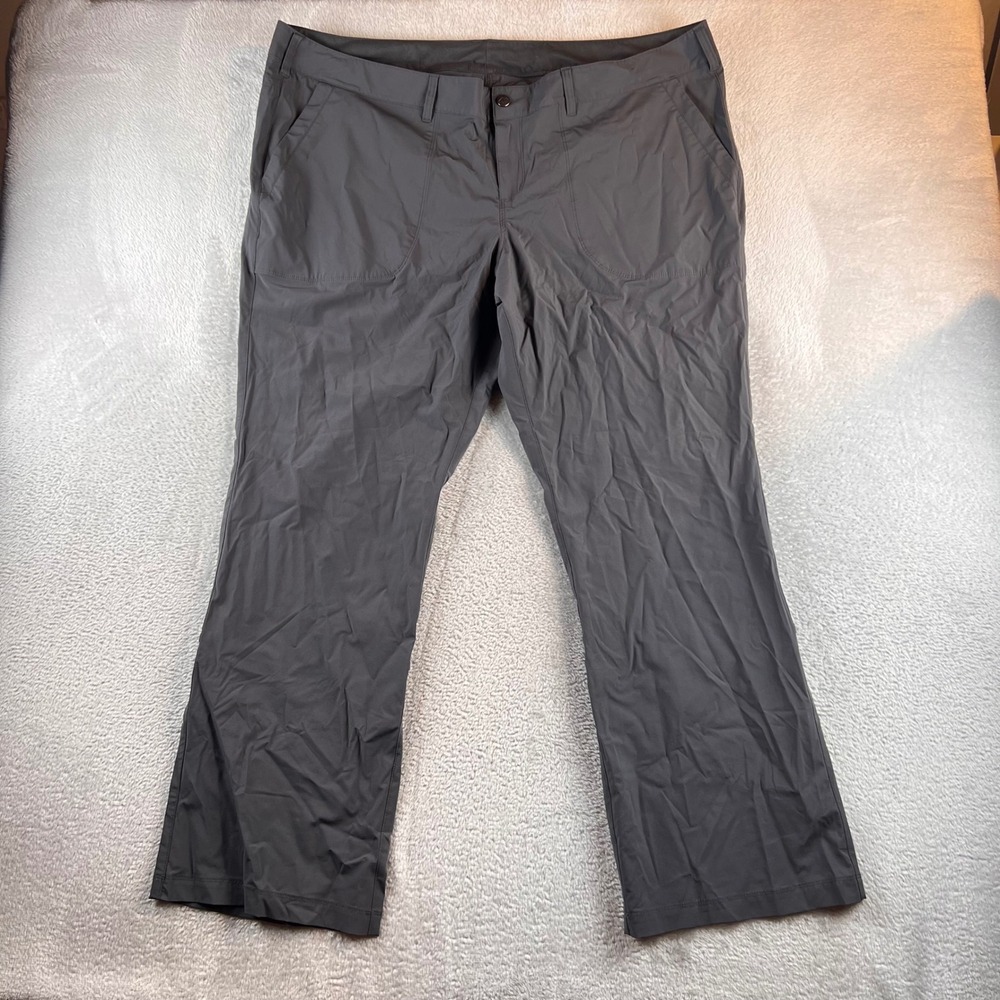 REI Sahara Women 22W Gray Hiking Pants Outdoor Stretch Straight Leg 869927
